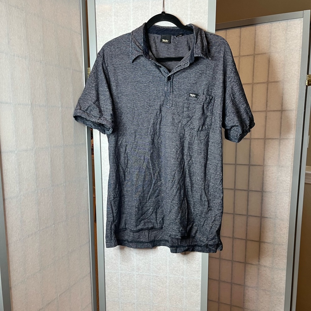 Men’s Mossimo navy and white polo shirt
